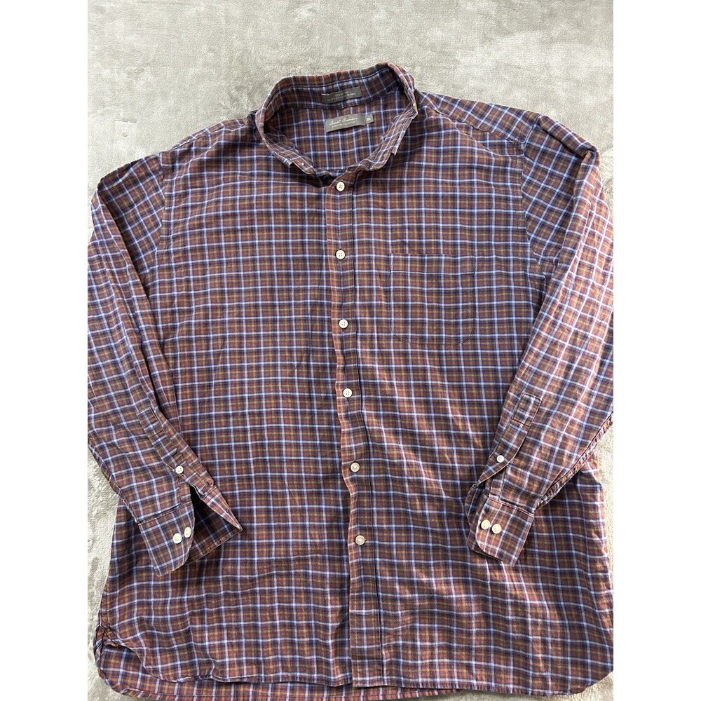 Daniel Cremieux Signature Collection Men’s XL Plaid Button Up Shirt Cotton